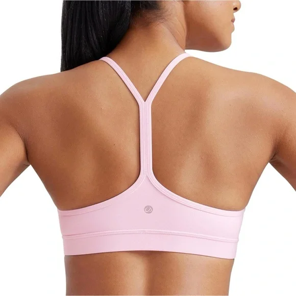CRZ Yoga Butterluxe Y Back Padded Sports Bra Pink Peony M - Picture 2 of 6